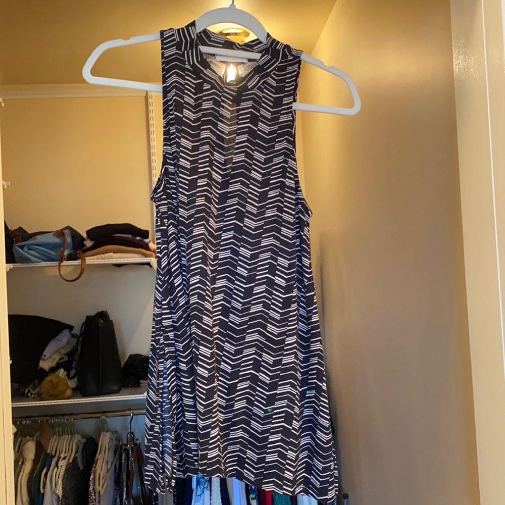 Navy Pattern Halter Top Size Small